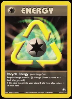 Neo Genesis Recycle Energy 105/111 Rare Pokemon Unlimited HP - Image 1