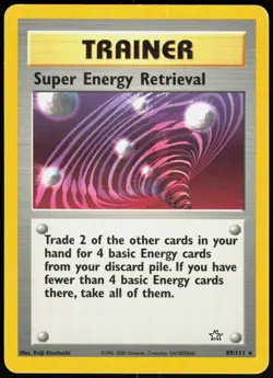 Neo Genesis Super Energy Retrieval 89/111 Rare Pokemon Unlimited HP - Image 1