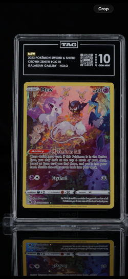 2023 Pokemon Mew Gg10/gg70 Crown Zenith Galarian Gallery Tag 10 - Image 1
