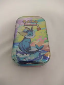 Pokemon TCG Scarlet And Violet Prismatic Evolutions Vaporeon Mini Tin Sealed New - Image 3