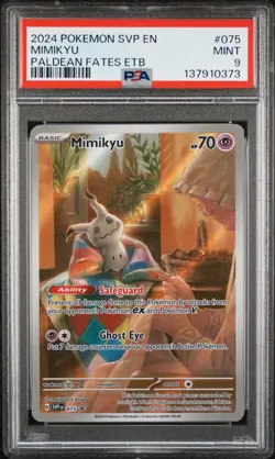 2024 POKEMON SVP EN-SV BLACK STAR PROMO #075 MIMIKYU PSA 9 - Image 1