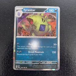 Tyranitar - 135/193 - Pokemon TCG Paldea Evolved (2023) - NM - Cosmos Holo Rare - Image 2