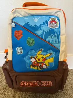 NEW! Pokemon World Championships Competitor Backpack 2025 Pin Display Straps - Image 1