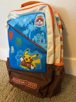 NEW! Pokemon World Championships Competitor Backpack 2025 Pin Display Straps - Image 2