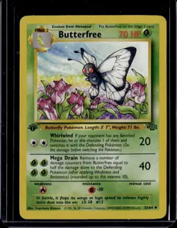 Pokemon 1999 1st Edition Jungle BUTTERFREE 33/64 - Image 1