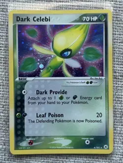 2004 Pokemon EX Holo Dark Celebi 4/101 hidden legends Vintage Rare - NM/Mint - Image 1