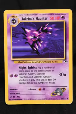 Sabrina's Haunter 58/132 DMG/HP Gym Heroes Regular Rare Unlimited Pokemon TCG - Image 1