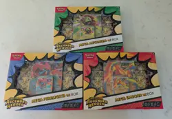 Pokemon TCG: Mega Evolution Ascended Heroes Mega ex Boxes (Set Of 3) | SEALED - Image 1