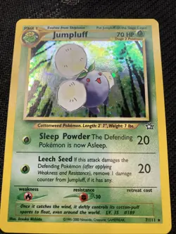 Jumpluff 7/111 Neo Genesis Unlimited Holo Rare NM Vintage WOTC Pokemon TCG Swirl - Image 1