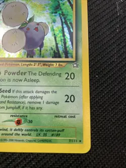 Jumpluff 7/111 Neo Genesis Unlimited Holo Rare NM Vintage WOTC Pokemon TCG Swirl - Image 2