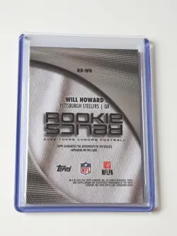 Topps Chrome 2025 Will Howard Pittsburgh Steelers Rookie RC Relics Patch NFL - Image 2