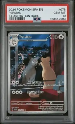 Pokemon Persian 078/064 Sv: Shrouded Fable Illustration Rare - PSA 10 - Image 1