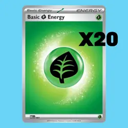 20x Grass Energy Pokemon Cards - 2025 MEGA Evolution - Pack Fresh - Image 1