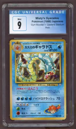 Mistys Gyarados No. 130 Gym Booster Holo Rare Pokemon Card CGC 9 Japanese - Image 1
