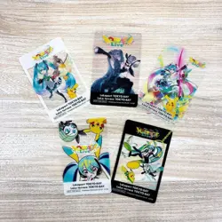 Pokemon feat. Hatsune Miku Project VOLTAGE LIVE Limited Clear Card 5 Set JAPAN - Image 1
