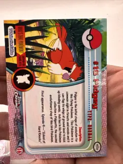 Pokemon TCG Topps Chrome Series 1 Holo Foil Card Pidgey #16 2000 TV Animation - Image 3