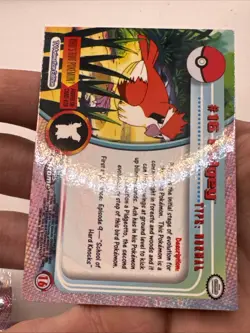 Pokemon TCG Topps Chrome Series 1 Holo Foil Card Pidgey #16 2000 TV Animation - Image 4