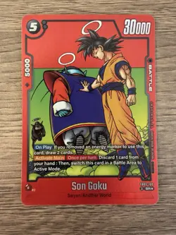 Dragon Ball TCG Card Son Goku FB05-100 SR Limited Pack Manga Ver 02 Holofoil - Image 1