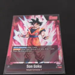 Bandai Son Goku FS01-01 R Leader Awaken Dragon Ball Super Card Game-Gold - Image 2