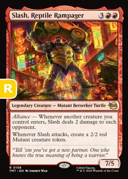 MTG Slash Reptile Rampager Teenage Muntant Ninja Turtles Rare NM - Image 1