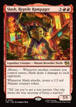 MTG Slash Reptile Rampager Teenage Muntant Ninja Turtles Rare NM - Image 2