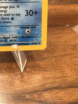 Pokemon Vaporeon 1st Edition Holo Rare Jungle 12/64 WoTC 1999 Raw - Image 4