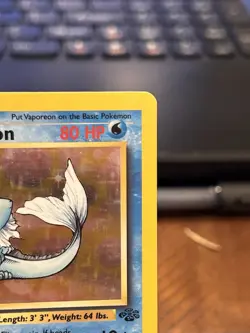 Pokemon Vaporeon 1st Edition Holo Rare Jungle 12/64 WoTC 1999 Raw - Image 5