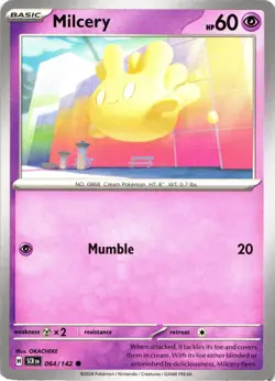 Pokemon Stellar Crown Milcery Regular Common Card - Image 1