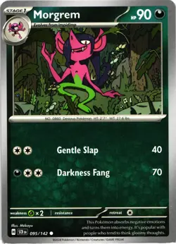 Pokemon Stellar Crown Morgrem Regular Common Card - Image 1