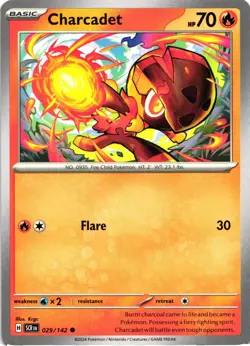 Pokemon Stellar Crown Charcadet Regular Common Card - Image 1