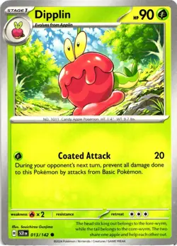 Pokemon Stellar Crown Dipplin Regular Common Card - Image 1