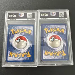 1999 Pokemon Fossil Hitmonlee Holo #7 PSA 7 NM Kabutops Holo #9 PSA 7 NM - Image 4