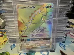 Pokemon Ho-Oh GX SM80 Rainbow Rare Full Art Black Star Promo NM Condition - Image 1