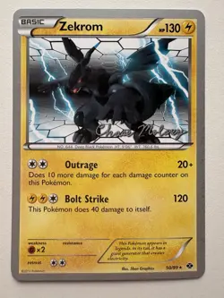 Zekrom 50/99 Rare Pokemon Next Destinies Non Holo MP World Championships 2012 - Image 1