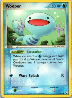 Pokemon TCG Wooper 81/109 Team Rocket Returns MP - Image 1