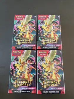 Pokemon TCG: Mega Evolution-Ascended Heroes Booster Bundle (6 Packs) Lot Of 4 - Image 1