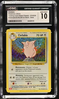 Clefable 014/034 Charizard & Ho-oh EX Deck Holo Pokemon CGC 10 Gem Mint - Image 1