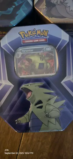 Lot of 3 Pokemon Triple Whammy Tins Tyranitar Slaking Darkrai Brand New Sealed - Image 5