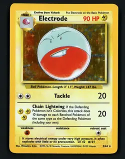 Electrode MP 2/64 - Holo Jungle No Symbol Error - Pokemon - Image 1