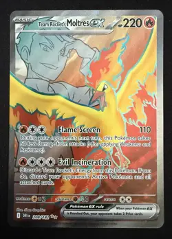 Pokemon Team Rocket's Moltres EX 208/182 Ultra Rare - Sv10: Destined Rivals NM - Image 1