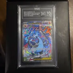Mega Charizard X EX 023 Promo TAG 10 Pokemon Mega Evolution Phantasmal Flames - Image 1