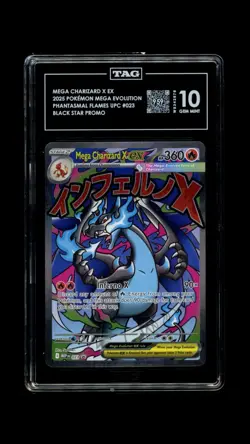 Mega Charizard X EX 023 Promo TAG 10 Pokemon Mega Evolution Phantasmal Flames - Image 3