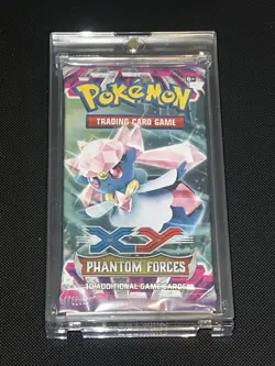 XY Phantom Forces Sealed Booster Pack In Acrilyc Case Pokemon TCG 2016 - Image 1