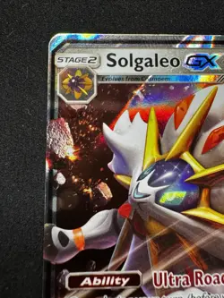 Solgaleo GX SM16 Holo Rare Black Star Promo Card Sun & Moon LP - Image 2