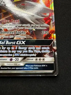 Solgaleo GX SM16 Holo Rare Black Star Promo Card Sun & Moon LP - Image 5