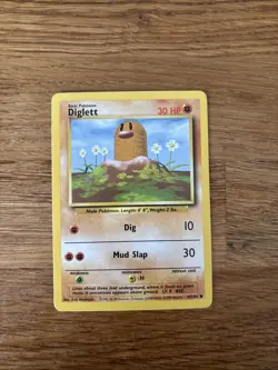 Diglett 47/102 Base Set Non-Holo Regular Common Unlimited Pokemon Card TCG - Image 1