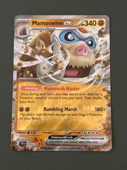 Pokemon TCG Mamoswine ex Journey Together 079/159 Holo LP - Image 1