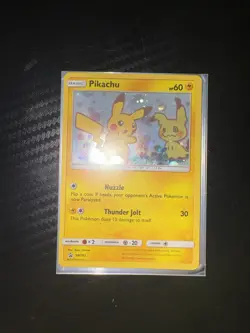 Pokemon Pikachu TCG Sun Moon Black Star Promo Holo Card SM162 - Image 1