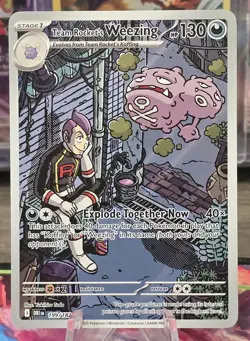 Pokemon TCG Team Rocket's Weezing Illustration Rare Destined Rivals 199/182 mint - Image 1