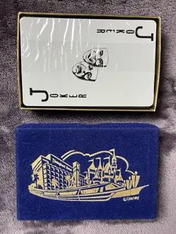 Disneyland Hotel Monorail Castle Playing Cards Deck New Vintage Sealed Blue - Image 2
